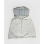 Y2K Denim Set Of Crop Top & Mini Skirt Blue Size M/8 Stretch Boho Westerncore Photo 1