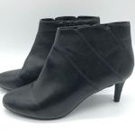 Kelly & Katie Womens Adeelah Ankle Booties Heel Faux Leather Zipper Black Size 9 Photo 2