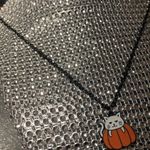 Boutique Kitty Cat Pumpkin Necklace Crazy Cat Lady Black Jewelry for Women Fur Baby goth Photo 1