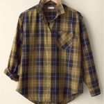 Garnet Hill  Essential Boyfriend Plaid Button-Up Shirt Sz:14 Photo 6