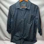 7 For All Mankind 7 for all man kind Black button front shirt size small Photo 0