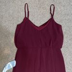 Dress the Population Gracelyn Blouson Jersey Maxi Gown Thigh High Slit Burgundy Photo 10