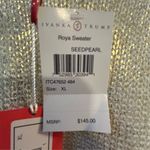 Ivanka Trump Women's Gold Shimmer Pullover Sweater XL Photo 6