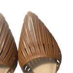 Essex Lane El Hara Brown Leather Woven Cutout Pointed-Toe Flats Size 9 EU 40 Photo 2