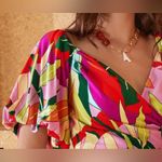 Woman’s See The Shade Boho Off the Shoulder Crop Top Size Medium Pink Photo 9