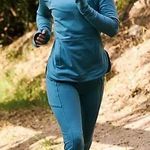 Free People Movement NWT  Keepin' Cozy Fleece-Lined Leggings In Stormy Sky Photo 0