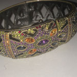 Heidi Daus CZ Rhinestones Hidden Watch Bangle Bracelet Gold Photo 9