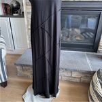Joan Vass Black Sleeveless Scoop Neck Sundress Photo 6