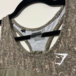Gymshark  Women's Green camo racer back tank top size Photo 2