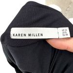 Karen Millen Surplice Drape Front Abstract Print Side Dress Black Size US 6 Photo 12