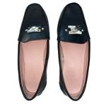 Kate Spade Black Carmen Leather Driving Loafers with Silver Spade Hardware 7B Photo 2