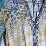 NEW Spell & The Gypsy Sz s Willow Tassel Dress Mini Floral Kimono Sleeve Blue Photo 4