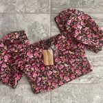 VERO MODA NWT Elly Floral Print Crop Blouse, Size M New w/Tag Photo 6