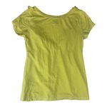 Hollister juniors large babydoll y2k Lemon yellow V-Neck Ruffle Blouse Photo 1