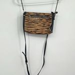Patricia Nash Rectangle Tiger Calf Hair Black Leather Crossbody Bag Festival Photo 1