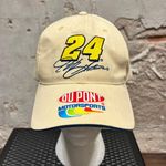 The Vintage Shop NASCAR Jeff Gordon Tan Embroidered Adjustable Baseball Cap Hat Adult Du Pont Photo 0