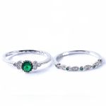 Boutique Women's Green‎ Emerald Ring Set | 925 Sterling Silver Photo 5