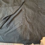 Christian LaCroix NWT  brown button up shirt with embroidered flowers size m Photo 8