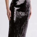 Theory  black high slit fluid sequin skirt size 0 NWT Photo 0