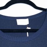 Allie Rose NWT Navy Blue Ribbed T-Shirt Size Large Photo 2