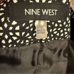 Nine West  Chic and Elegant Black and White Open Front Floral Blazer Size 12 Photo 5
