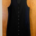 Orvis Jumper Shift Dress 100% Carded Wool Charcoal Gray Sleeveless Petite 12 Photo 0