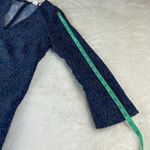 Gap  Swing Shift Dress Womens Size S Blue Dots Print‎ V Neck 3/4 Sleeve Oversized Photo 8