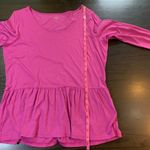 Garnet Hill Peplum Tunic Top Womens XL Drop Waist Casual Raspberry Soft Boho Photo 7