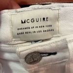 McGuire Denim McGuire Damn Fine Baja High Rise White Jean Shorts with Embroidery Photo 4