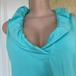Anthonys Elegant Sleeveless Aqua Tank Top Blue Size L Photo 2