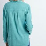 Zadig & Voltaire Tone Crinkle Button Front Long Sleeve Top Size Medium Photo 1