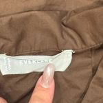 Everlane  Woven PJ Top Boxy Button Down Drop Shoulder Long Sleeves Brown S Photo 6