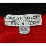 Carolyn Taylor Ladies Red Full Zip Faux Fur Fair Isle Sweater Cardigan Size XL Photo 12