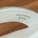 Kate Spade New York White & Silver Wedge Ankle Strap Sandals Size 5.5 Photo 12