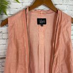 Luii Light Orange Linen Zipper Longline Vest Size M Photo 2