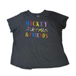 Disney 's Mickey & Friends Plus Size Gray Graphic Tee womens 2x Photo 3