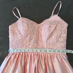 Women’s Pink Spaghetti Strap FullLength Leg Slit Formal Party Prom Dress Size 10 Photo 7