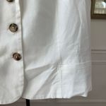 Emerson Lang Contemporary White Cotton Linen Cropped Vest L Size L Photo 5