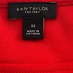 Ann Taylor Elbow Sleeve Crew Neck Pullover Solid Red Tunic Blouse Top XS Stretch Photo 6