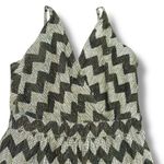 ASTR Size M Phoebe Zigzag Metallic V-Neck Wide Leg Jumpsuit Travel Packable Photo 3