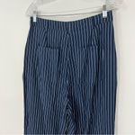 Danielle Bernstein  WeWoreWhat Pleated Trouser Pin Stripe High Rise Navy Photo 4
