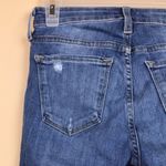 Big star Women’s Alex Skinny Distressed Thrashed Medium Wash Raw Hem Denim Jeans Photo 10