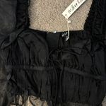 For Love & Lemons Gabrielle Top in Black Photo 3