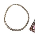 Sterling Silver Vintage: .925 Art Deco Braided 17” Necklace Etched Patina Photo 0