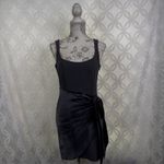 Cinq a Sept Waverly Silk Gathered Bow Accent Mini Gray Dress Size 6 NWT Photo 2