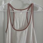 Free People Women’s Small White Blue Metallic Gold Dip Dye Ombré Trapeze Slip Beach Dress Photo 1