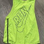 Nike  Dri-fit RUN Athletic Tank Top Neon Lime Green Women's Size Medium Photo 0
