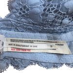 Free People Lace Halter Bralette Blue Floral Sheer Stretch Bra Small Sexy Cute Photo 3