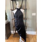 Cinq à Sept Cinq a Sept Naya Ruched Asymmetric Silk Dress Black Womens Size 8 Photo 4