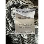 UNIQ Juniors Oversized Long Sleeve Owl Knit Sweater Black & White Size Small Photo 4